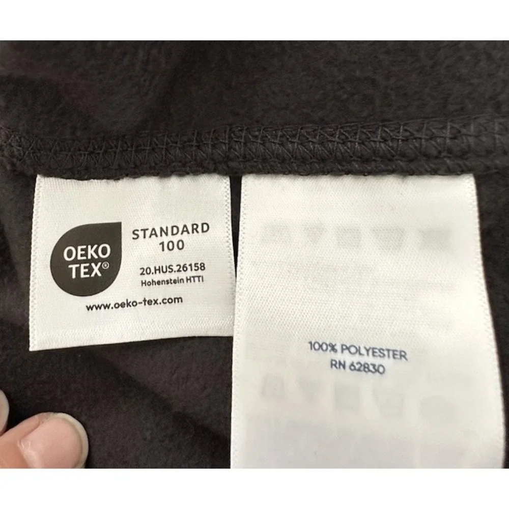 Lands End Men's Tall Anyweather Quarter Zip Fleece Pullover Black Medium New